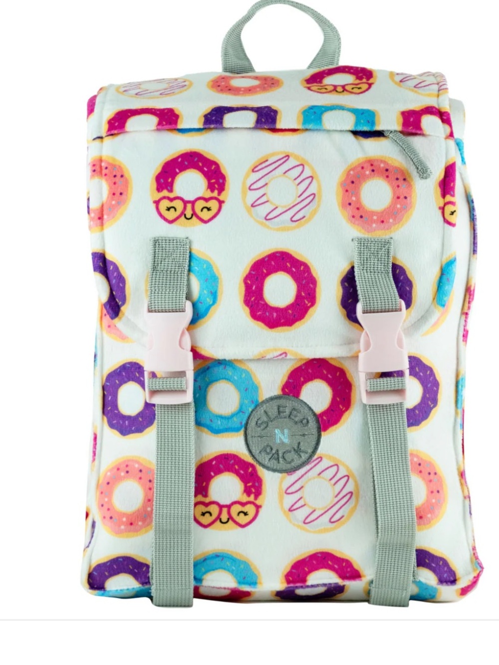 Mimish Donut Print Kids sleeping bag - Pink, Blue & Purple